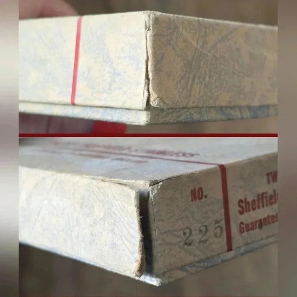 Vintage Westall Richardson Sheffield Carving Set Stainless Marbled Bakelite MCM - Picture 16 of 16